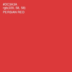#DC3A3A - Persian Red Color Image